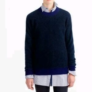 J Crew oversized wool and mohair blend fuzzy boyfriend sweater Size XS